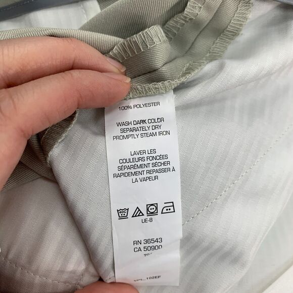 Van Heusen Traveler Pants Mens 36 Artichoke Pleated Front Classic Fit Non Iron - Picture 12 of 16